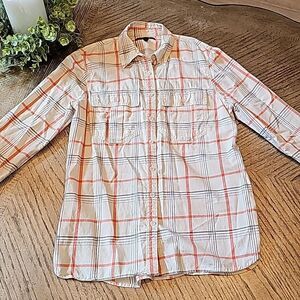 Plaid button down shirt size S Banana Republic cotton